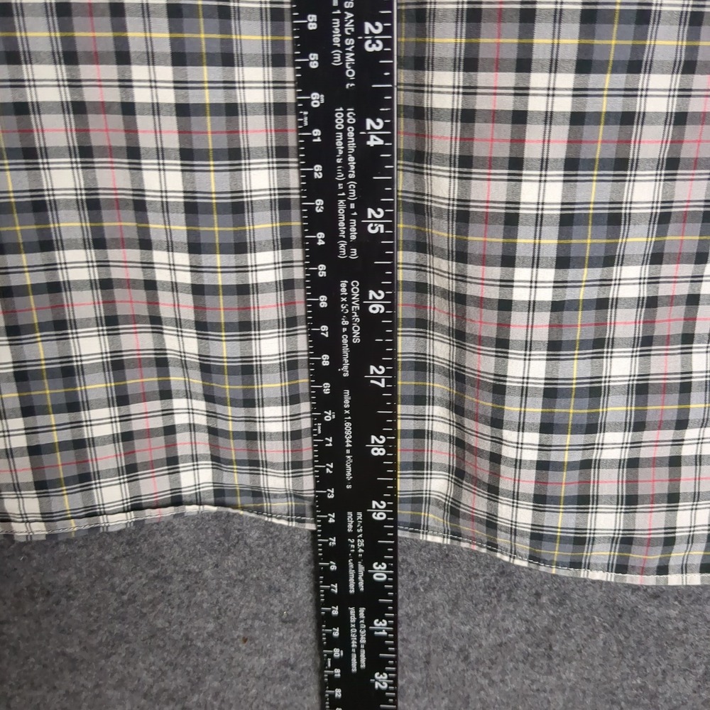 J.Crew Mens Medium Plaid Button Down Shirt Black White Gray Long Sleeve Cotton - Picture 9 of 11